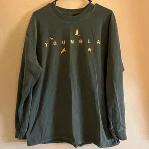 YoungLA Mens Liberty Long Sleeve Crewneck Stretch Preppy Streetwear City